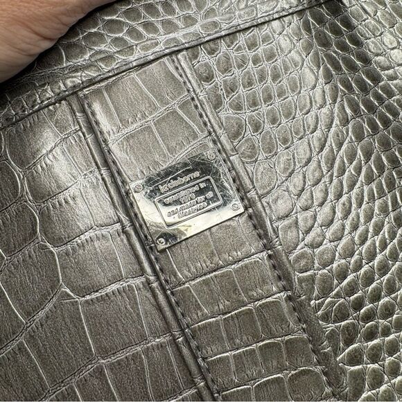 Liz Claiborne Crocodile Pewter Tote Bag - Picture 6 of 12